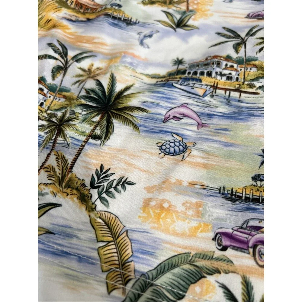 Robert Graham Swim Trunks Men's L Vacation Mode Beach Tropical Paradise Sport